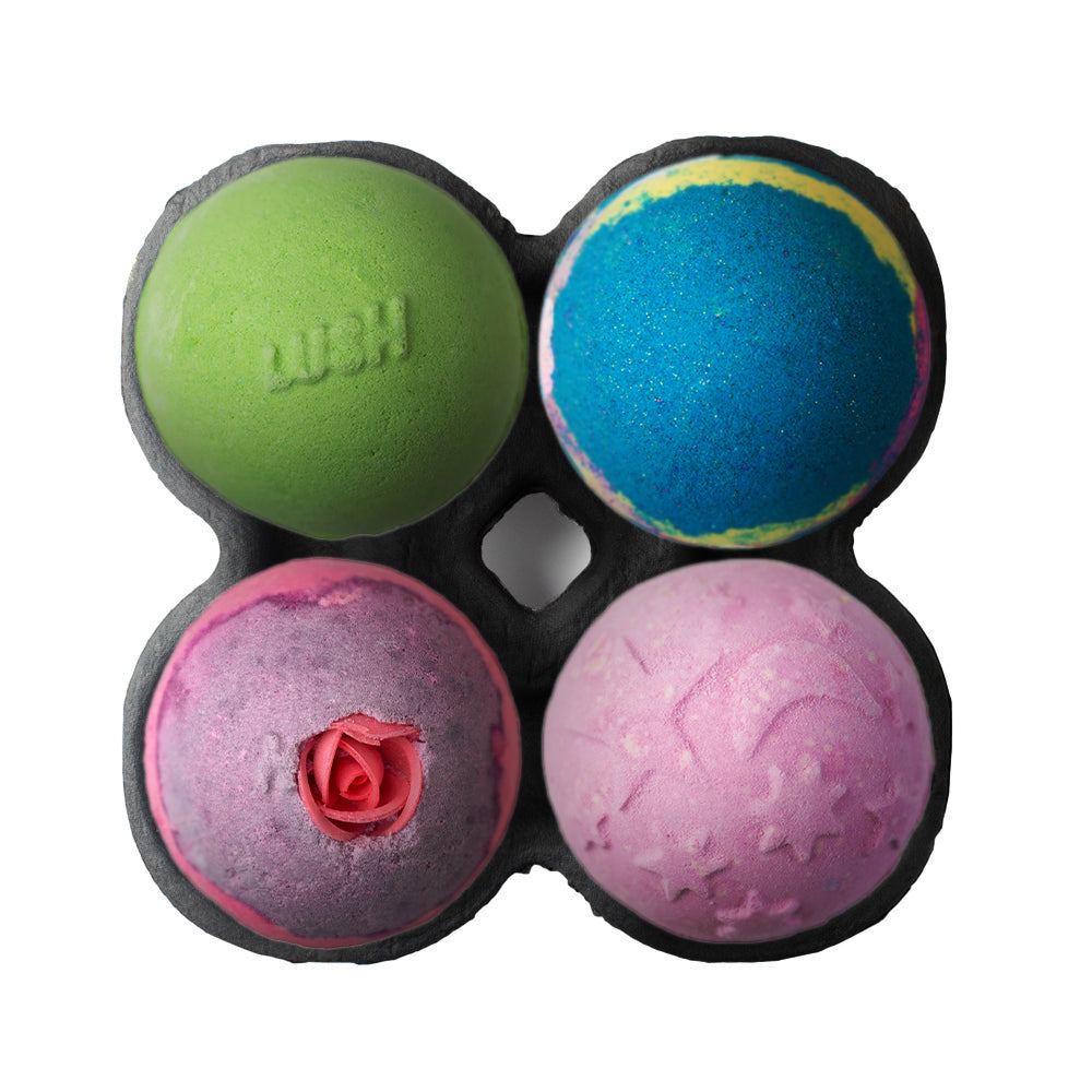 Boîte pour quatre bombes de bain